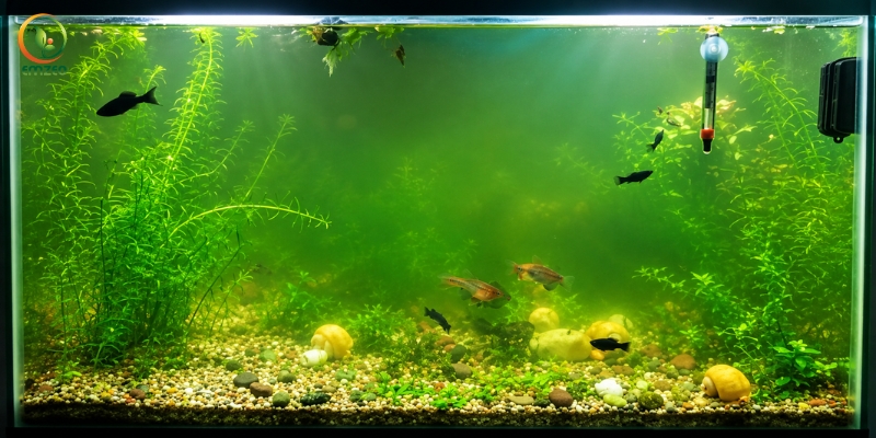 Nước bể cá bị đục, xanh