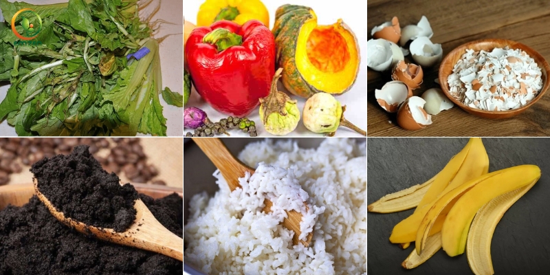 Các loại rác nhà bếp hữu cơ dùng để ủ phân