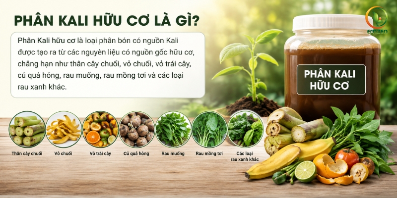 Phân Kali hữu cơ được tạo ra từ các nguyên liệu có nguồn gốc hữu cơ