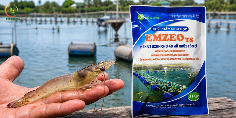 Men vi sinh Emzeo TS không gây độc hại cho tôm